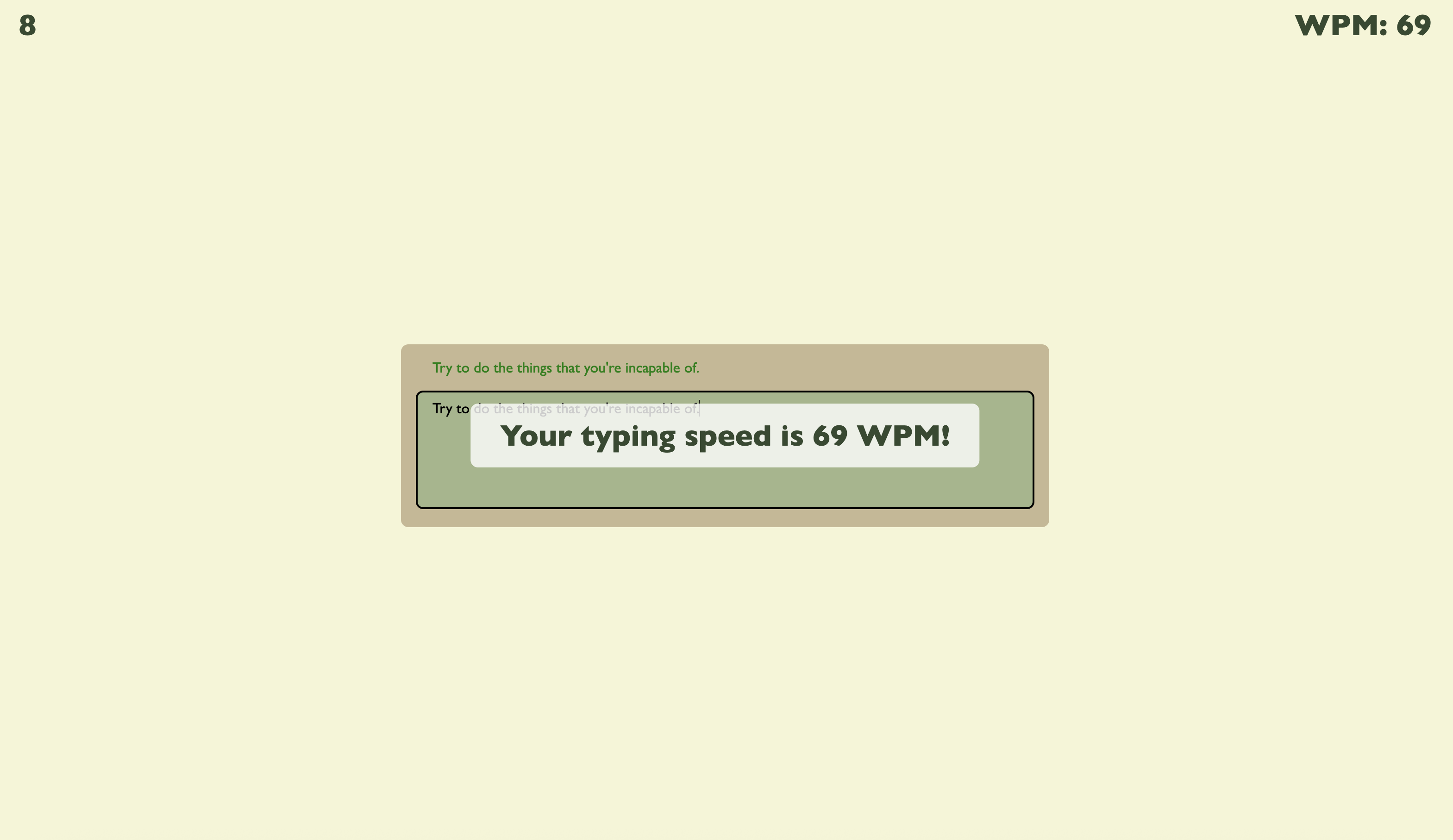 Typing Speed Test app screenshot